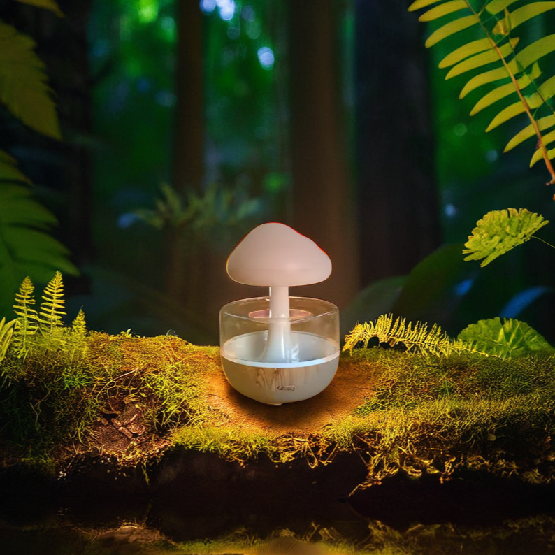 Rain Mushroom Lamp With Essential Oil Humidifier Machine